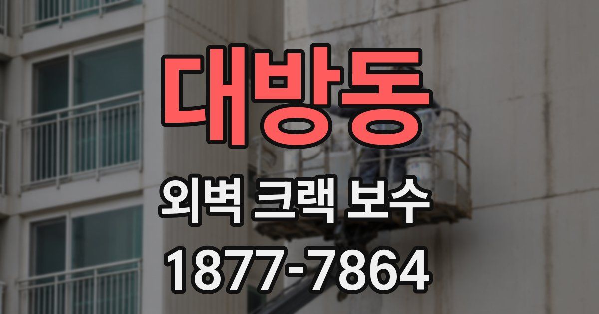대방동 외벽 크랙 보수