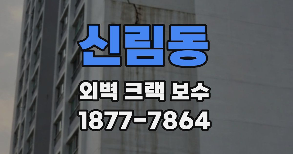 신림동 외벽 크랙 보수