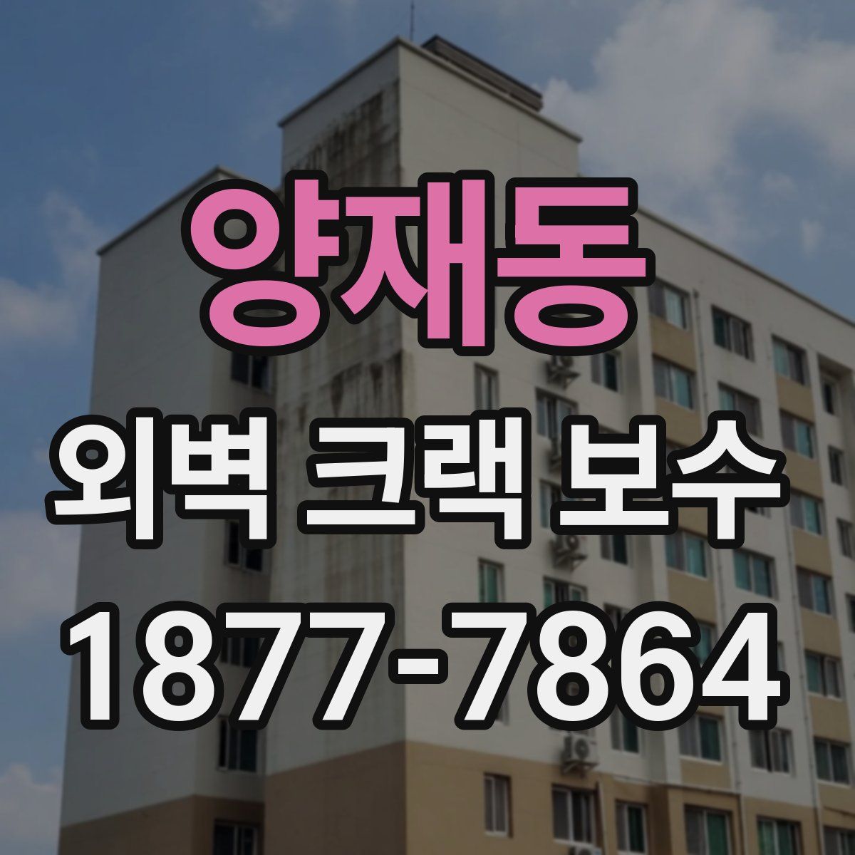양재동 외벽 크랙 보수