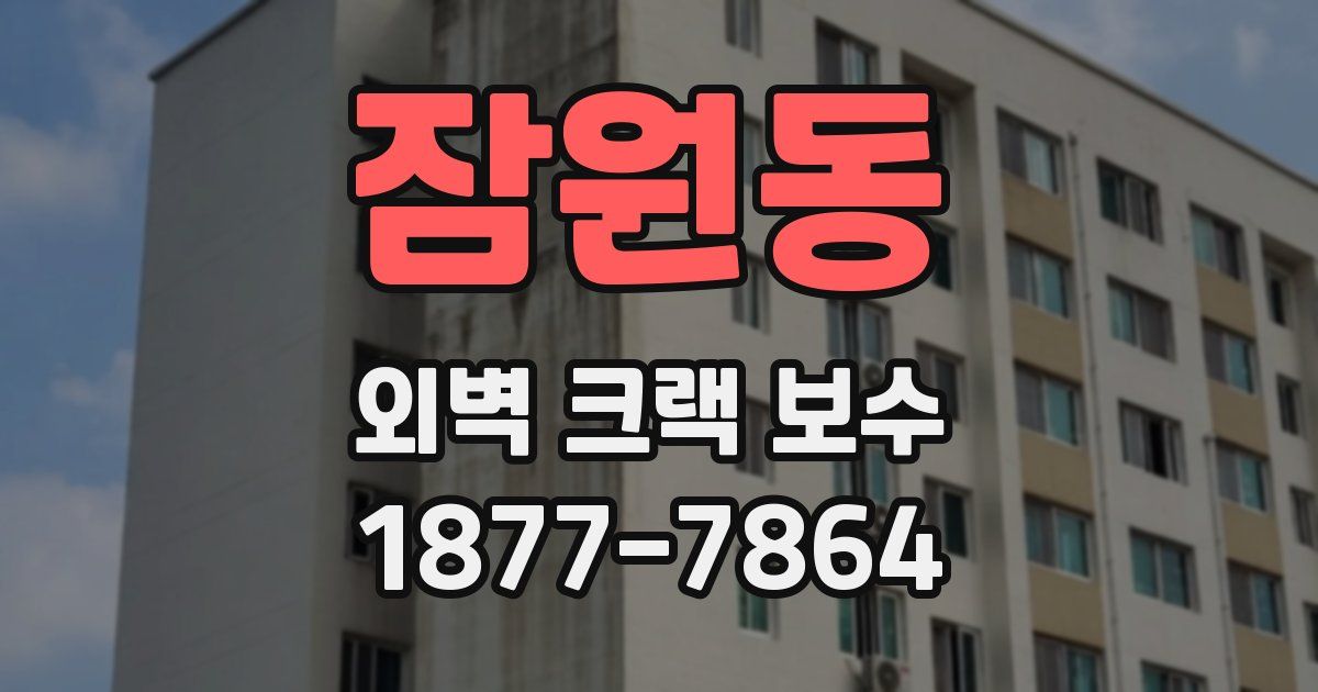 잠원동 외벽 크랙 보수