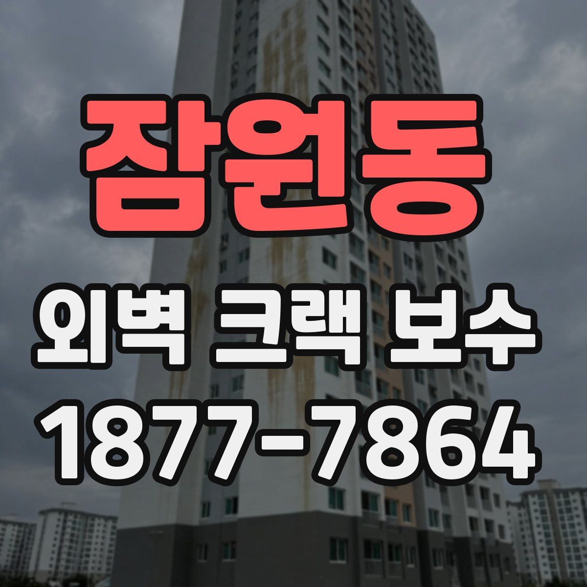 잠원동 외벽 크랙 보수