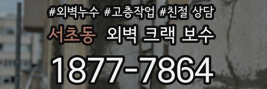 서초동 외벽 크랙 보수