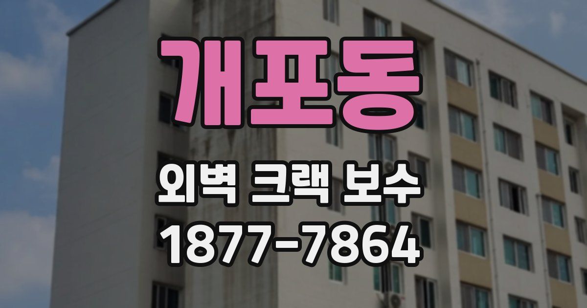 개포동 외벽 크랙 보수