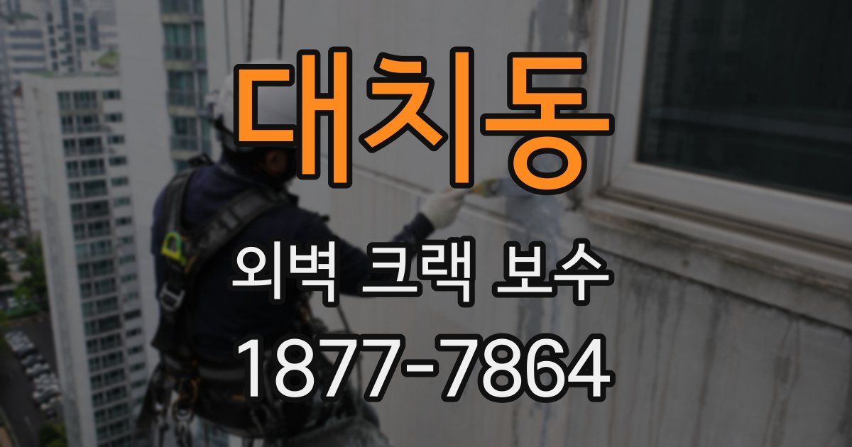 대치동 외벽 크랙 보수