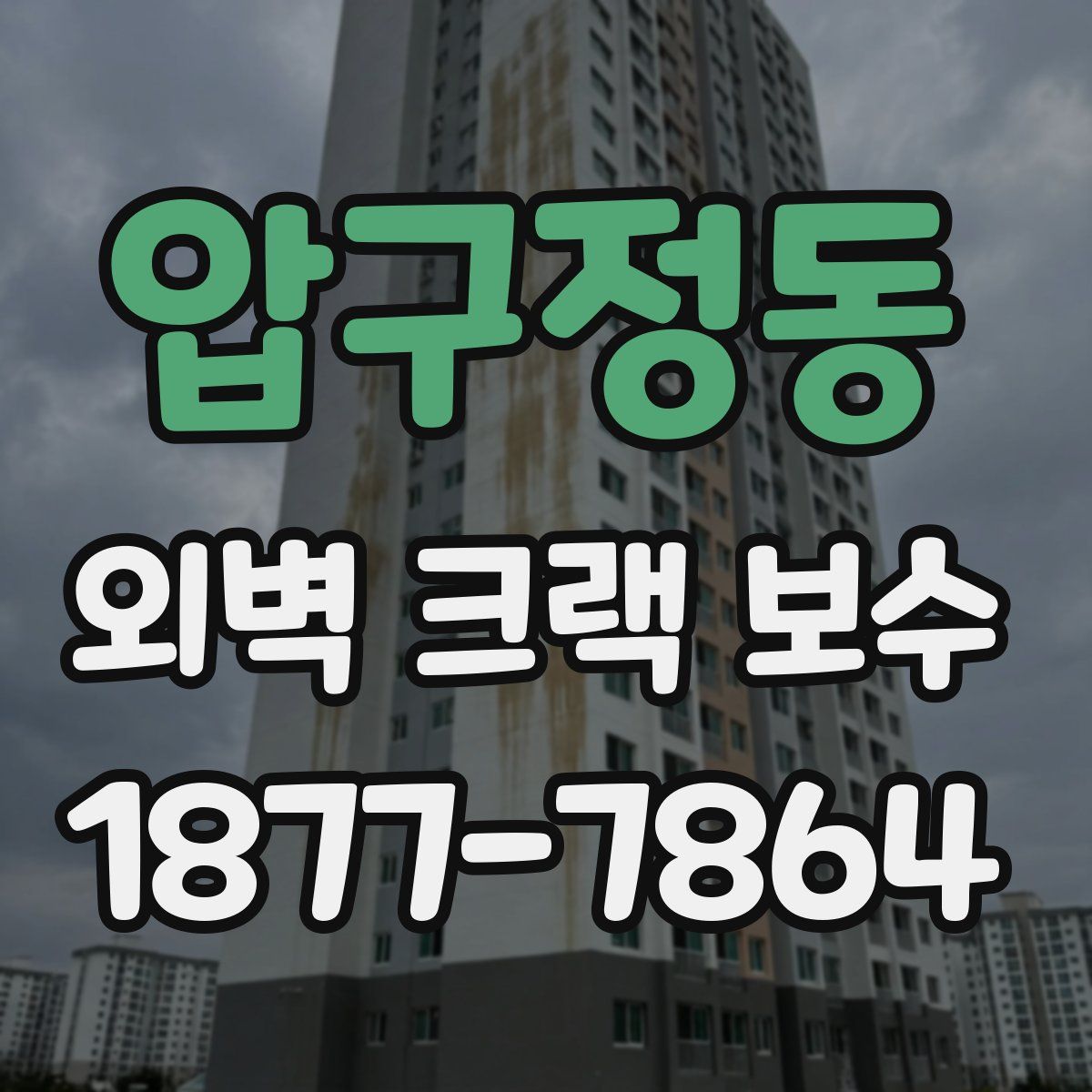 압구정동 외벽 크랙 보수