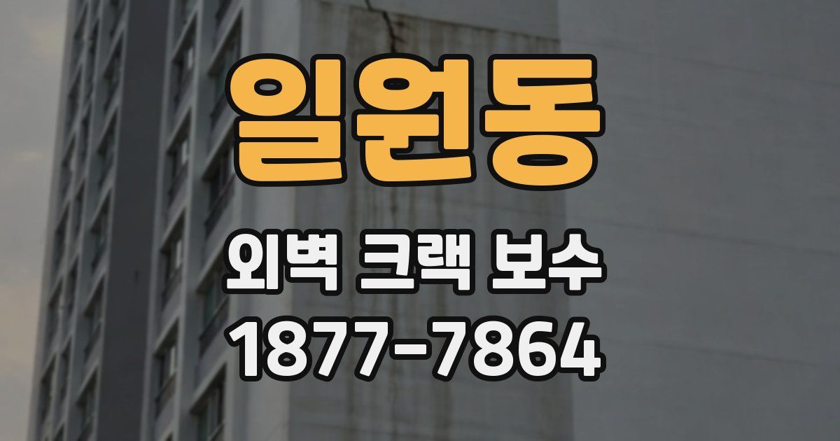 일원동 외벽 크랙 보수