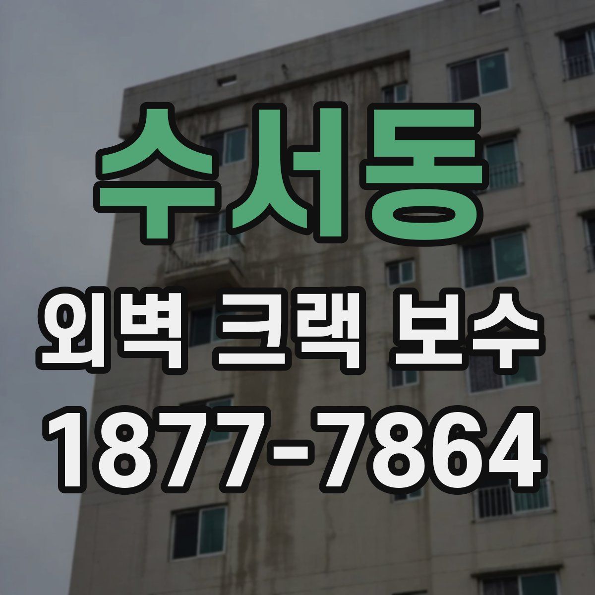 수서동 외벽 크랙 보수