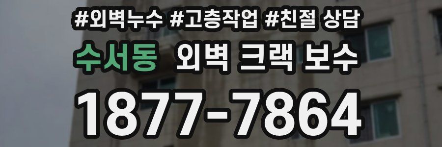 수서동 외벽 크랙 보수
