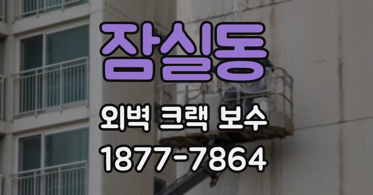 잠실동 외벽 크랙 보수