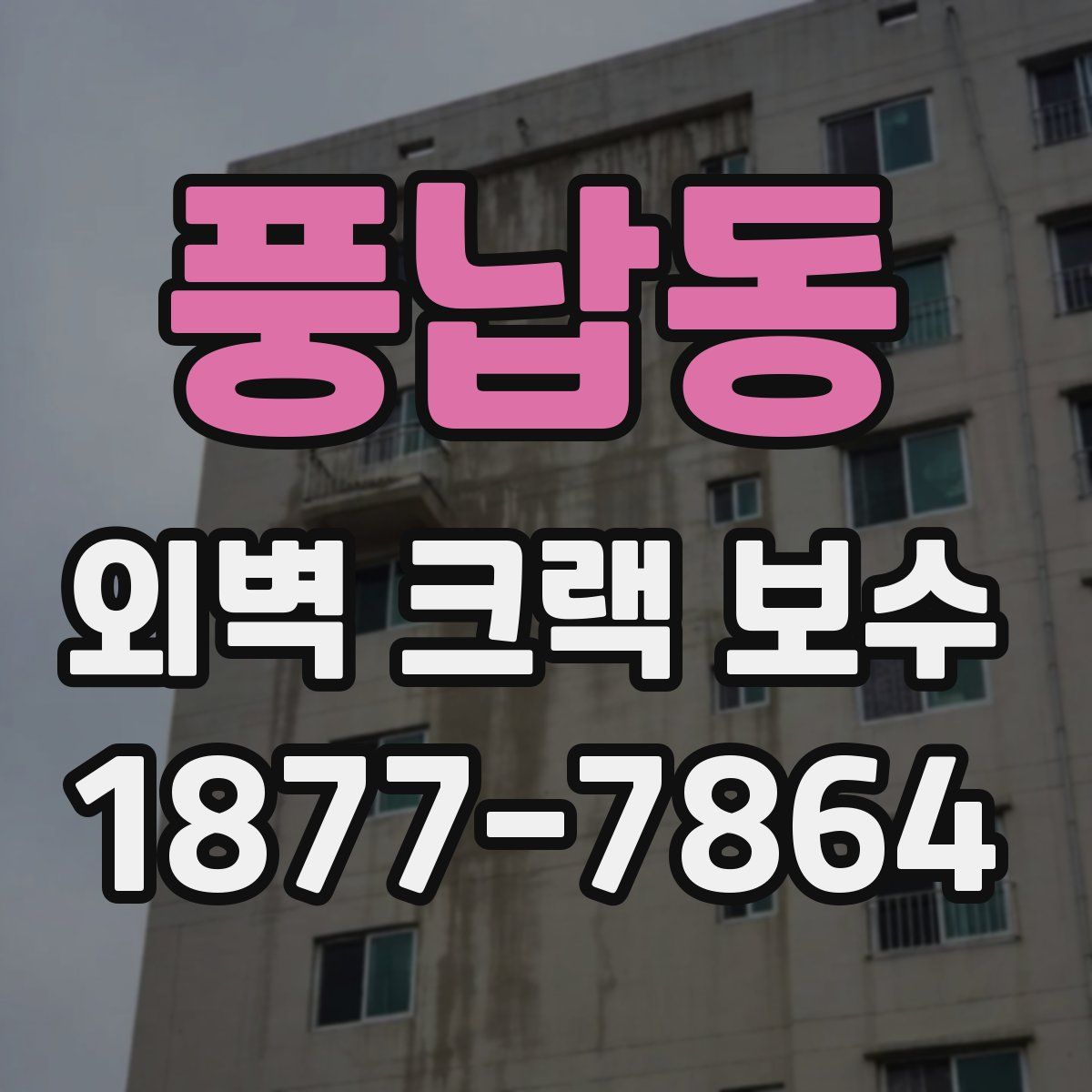 풍납동 외벽 크랙 보수