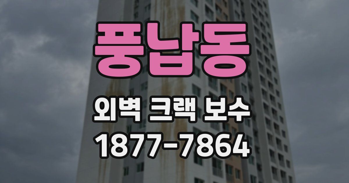 풍납동 외벽 크랙 보수