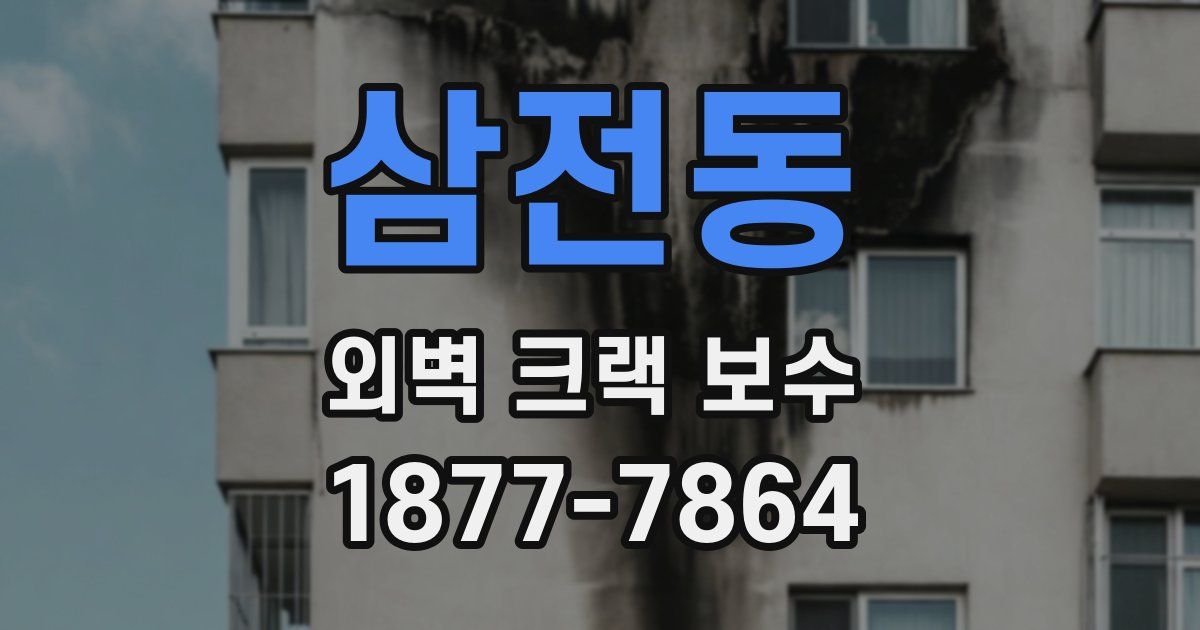 삼전동 외벽 크랙 보수