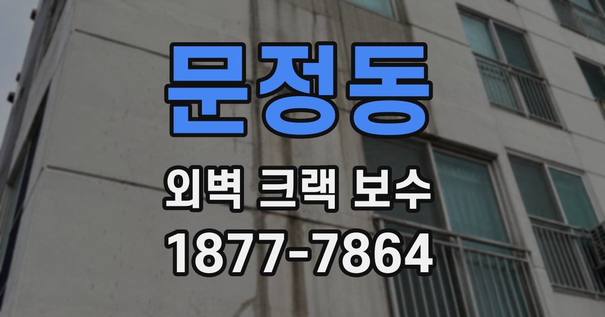 문정동 외벽 크랙 보수