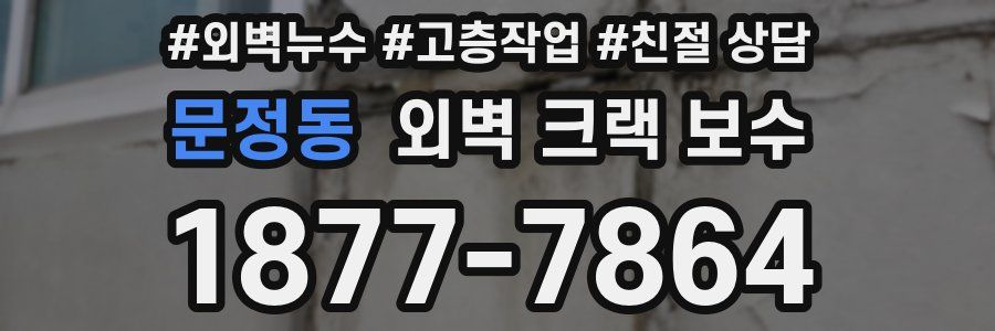 문정동 외벽 크랙 보수