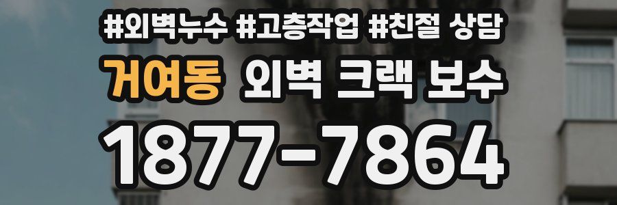 거여동 외벽 크랙 보수