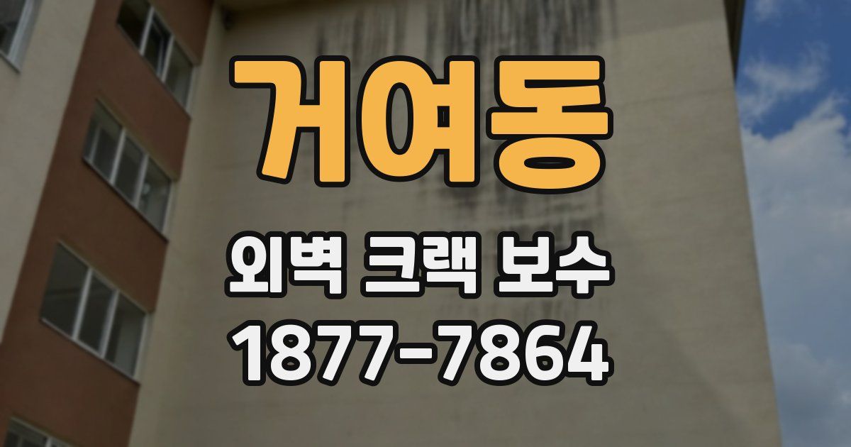 거여동 외벽 크랙 보수