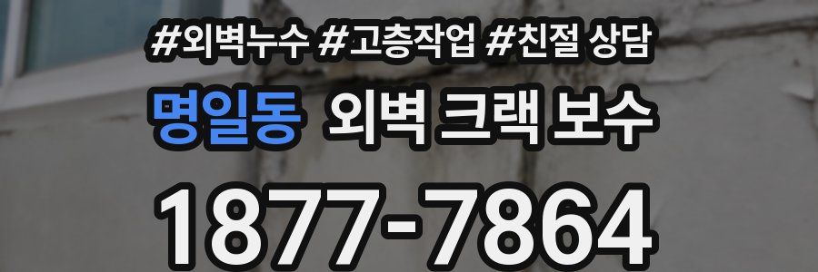 명일동 외벽 크랙 보수