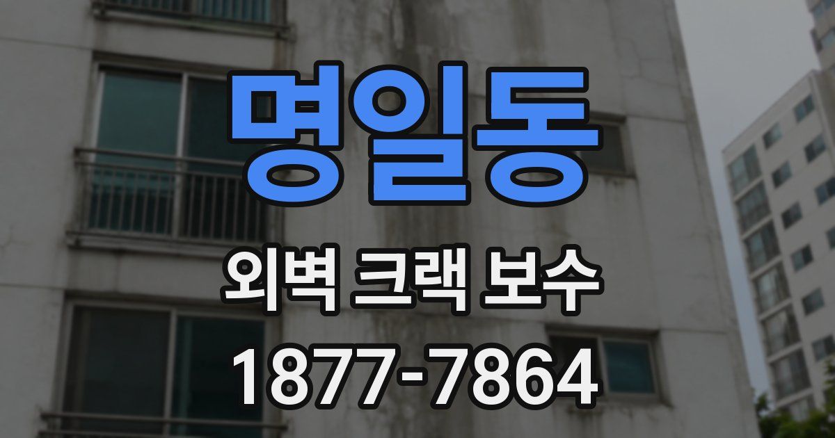 명일동 외벽 크랙 보수