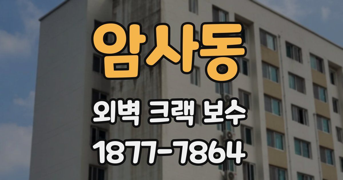 암사동 외벽 크랙 보수