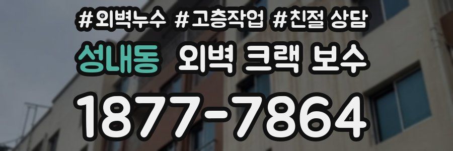 성내동 외벽 크랙 보수