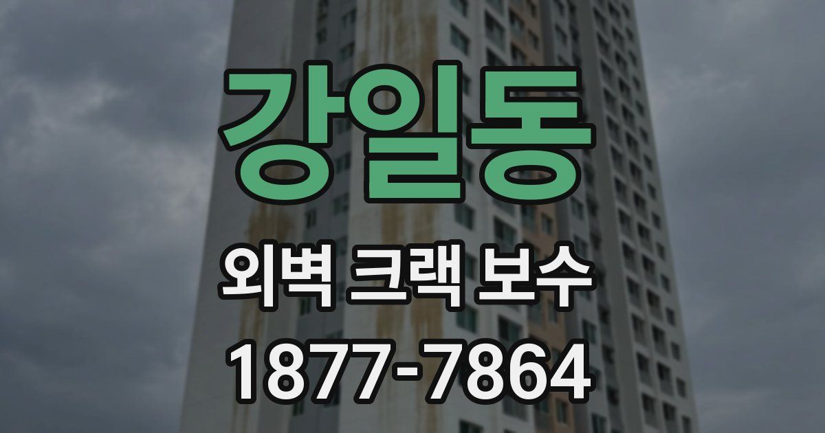 강일동 외벽 크랙 보수