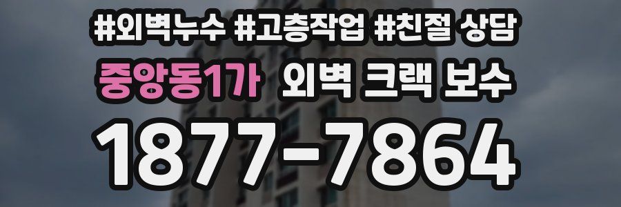 중앙동1가 외벽 크랙 보수