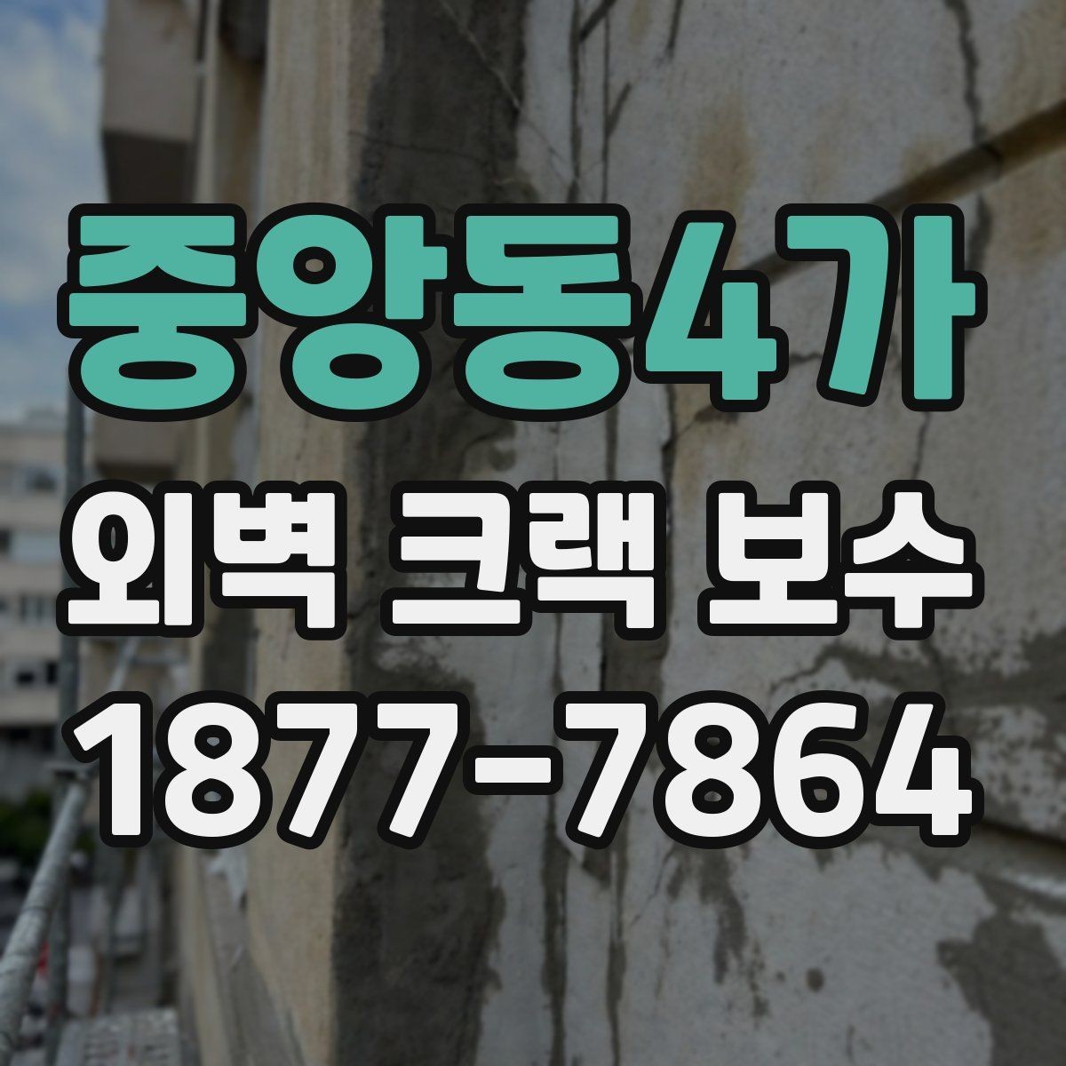 중앙동4가 외벽 크랙 보수 후 도장면 관리 요령