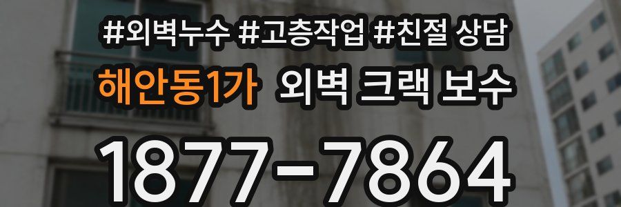해안동1가 외벽 크랙 보수
