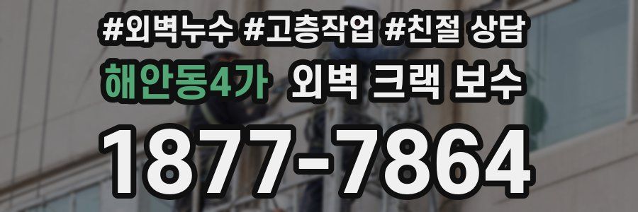 해안동4가 외벽 크랙 보수