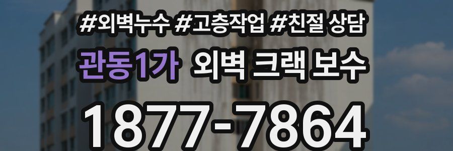 관동1가 외벽 크랙 보수