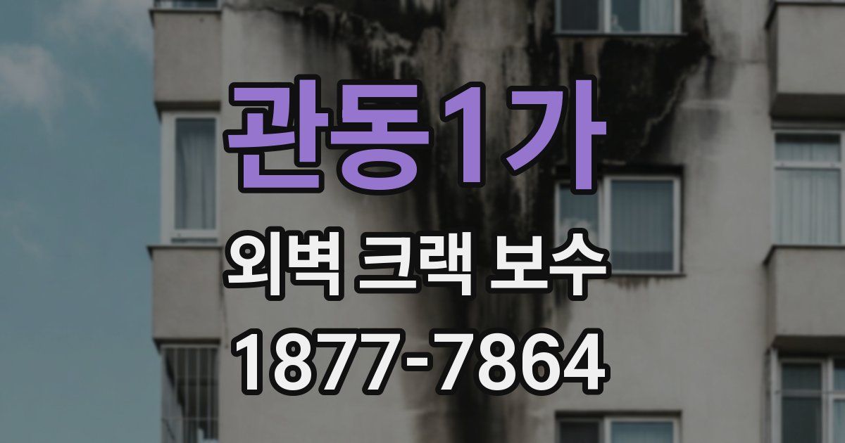 관동1가 외벽 크랙 보수