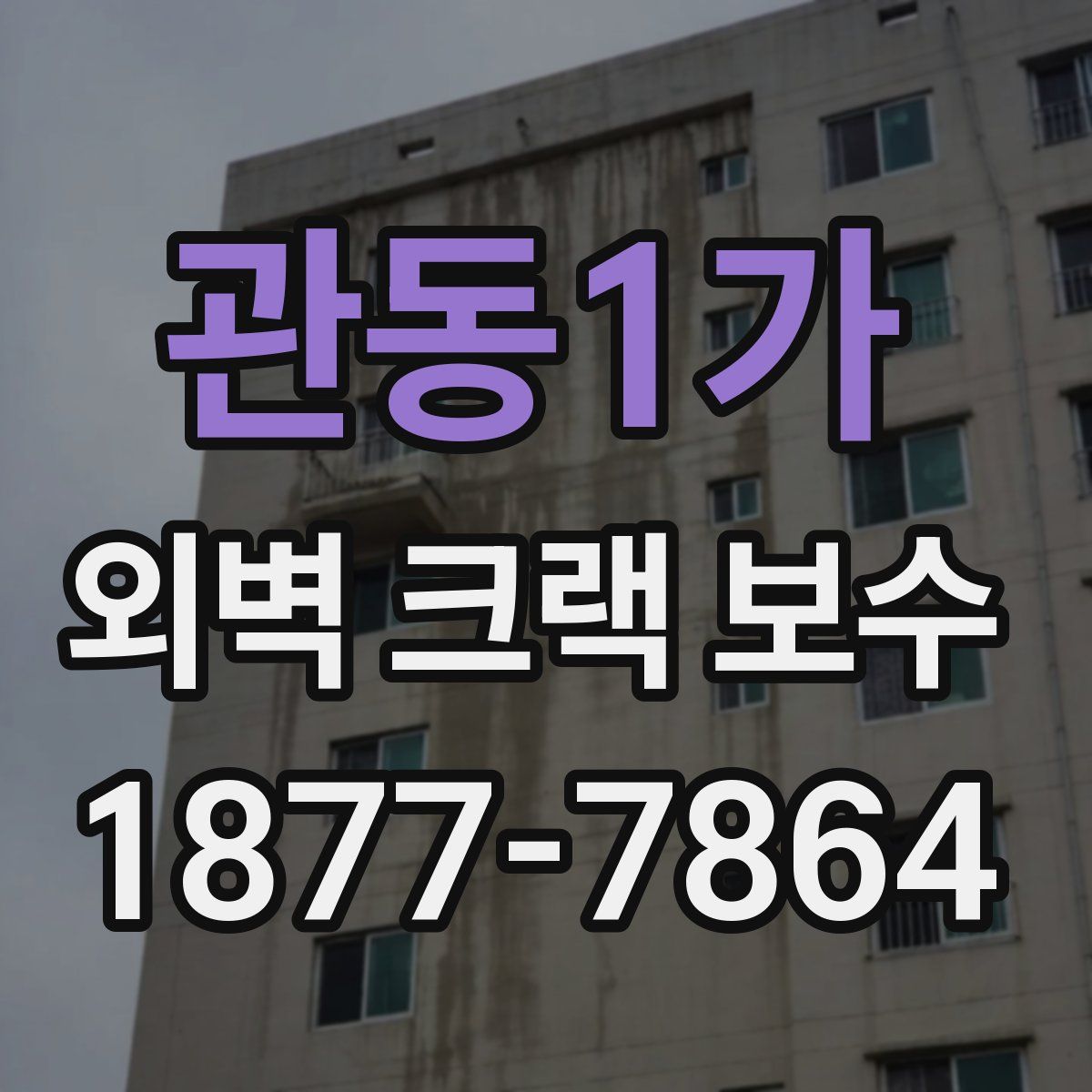 관동1가 외벽 크랙 보수