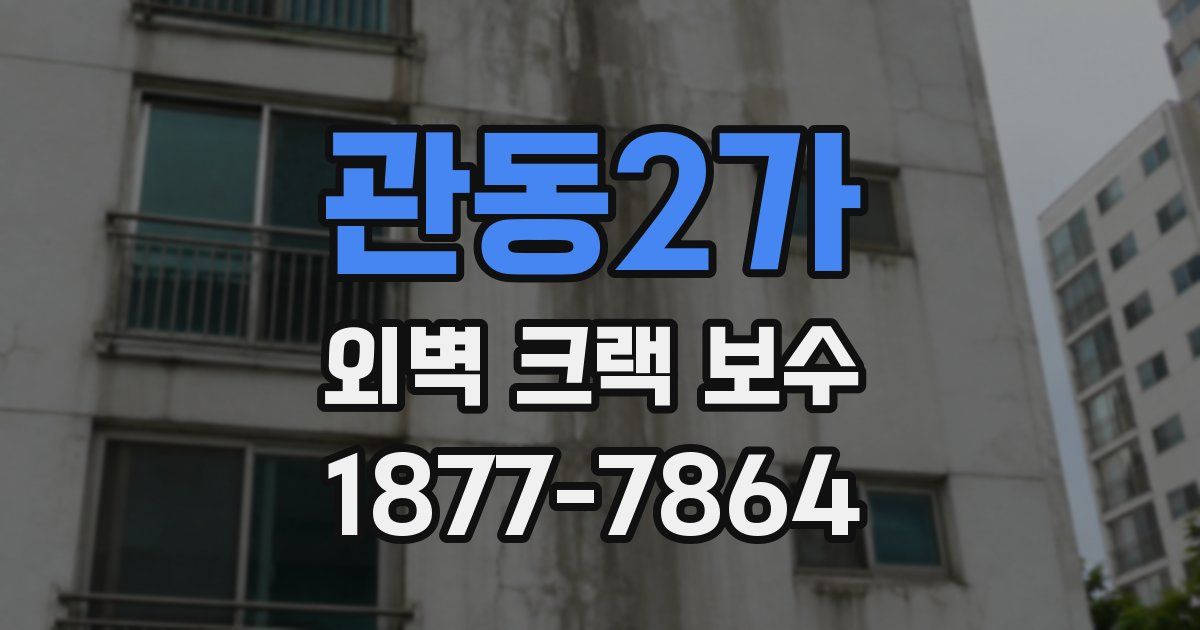관동2가 외벽 크랙 보수
