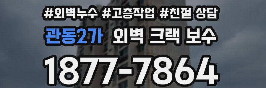 관동2가 외벽 크랙 보수