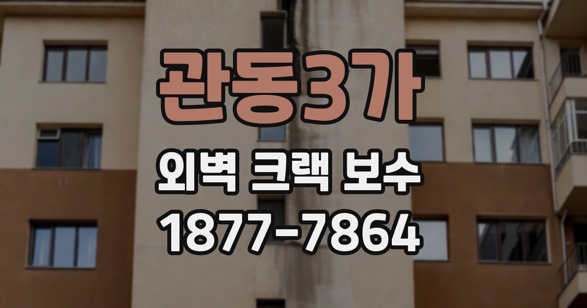 관동3가 외벽 크랙 보수