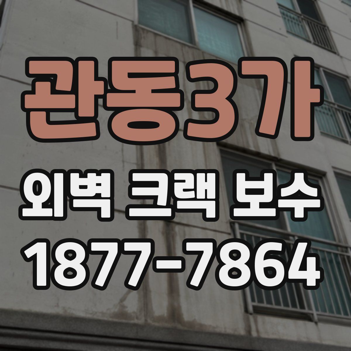관동3가 외벽 크랙 보수