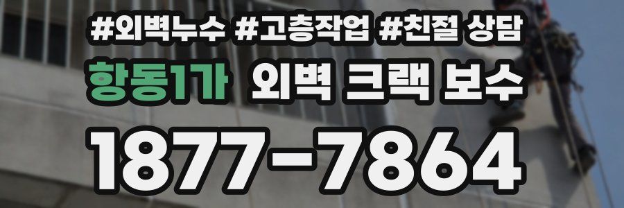 항동1가 외벽 크랙 보수