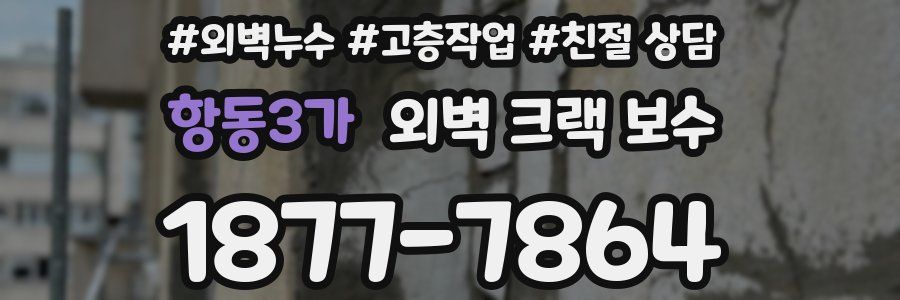 항동3가 외벽 크랙 보수