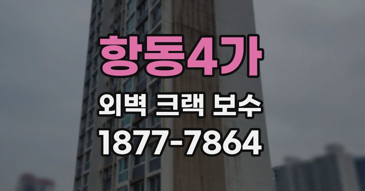 항동4가 외벽 크랙 보수
