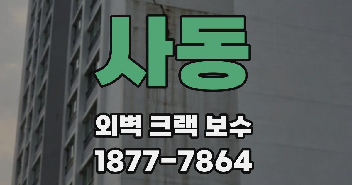 사동 외벽 크랙 보수