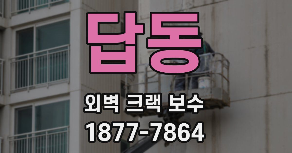 답동 외벽 크랙 보수
