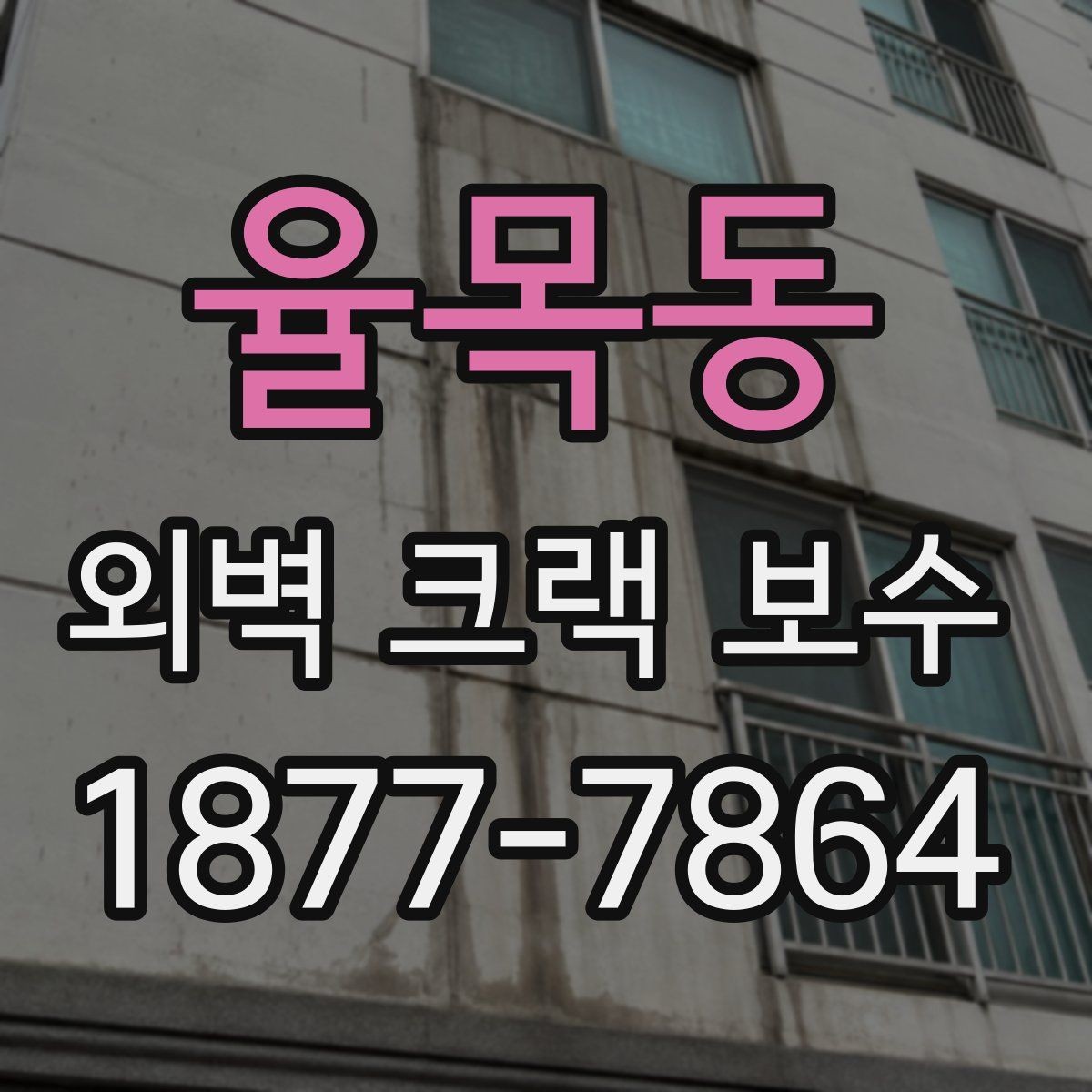 율목동 외벽 크랙 보수 시 자재 선택이 중요한 이유