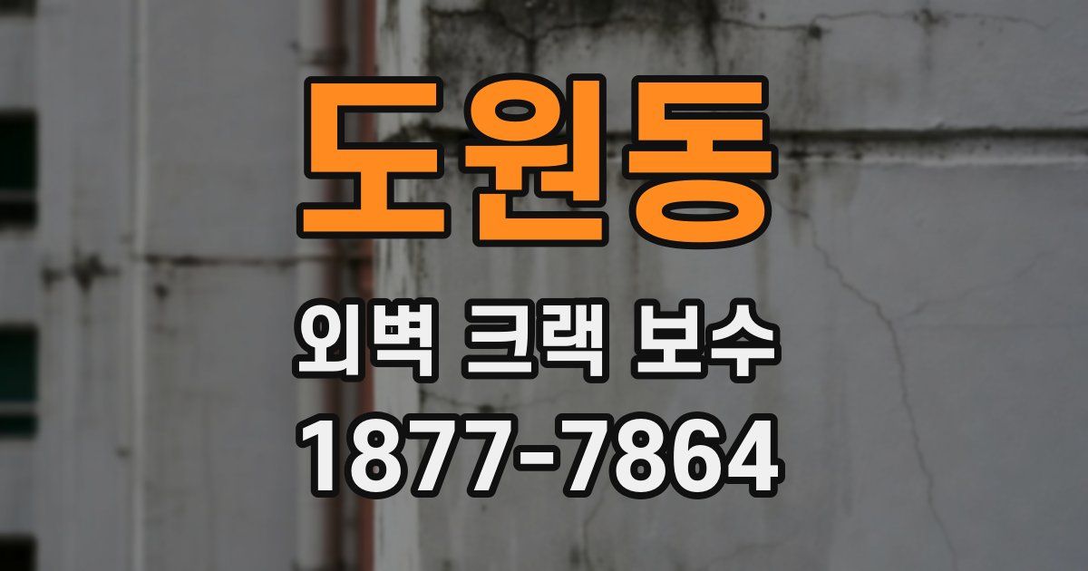도원동 외벽 크랙 보수