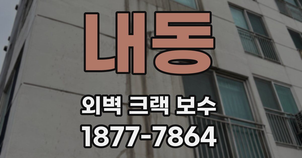 내동 외벽 크랙 보수