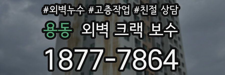 용동 외벽 크랙 보수