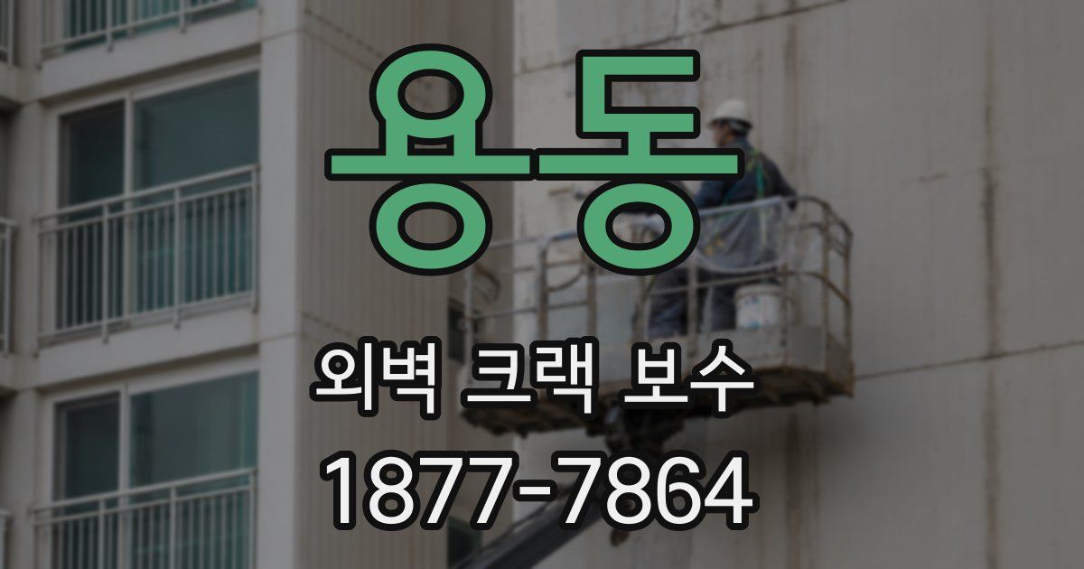 용동 외벽 크랙 보수