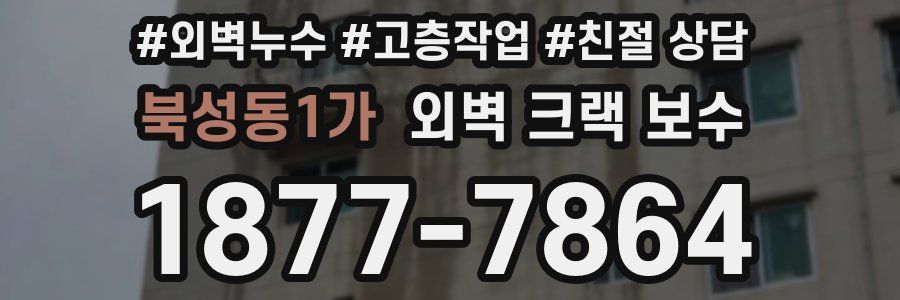 북성동1가 외벽 크랙 보수