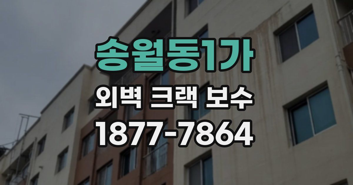 송월동1가 외벽 크랙 보수