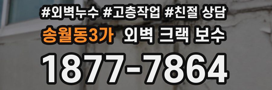 송월동3가 외벽 크랙 보수