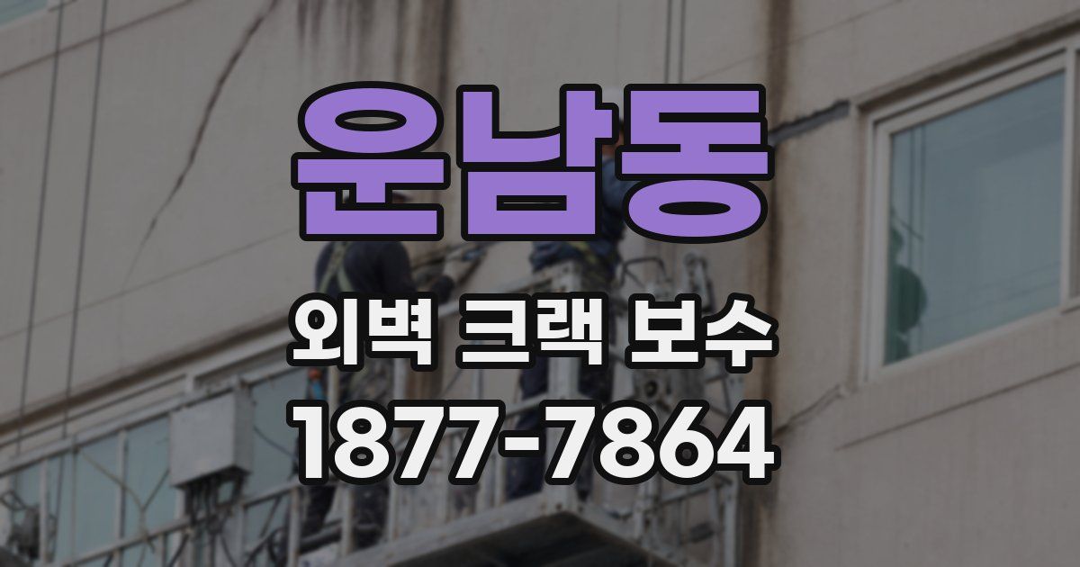 운남동 외벽 크랙 보수